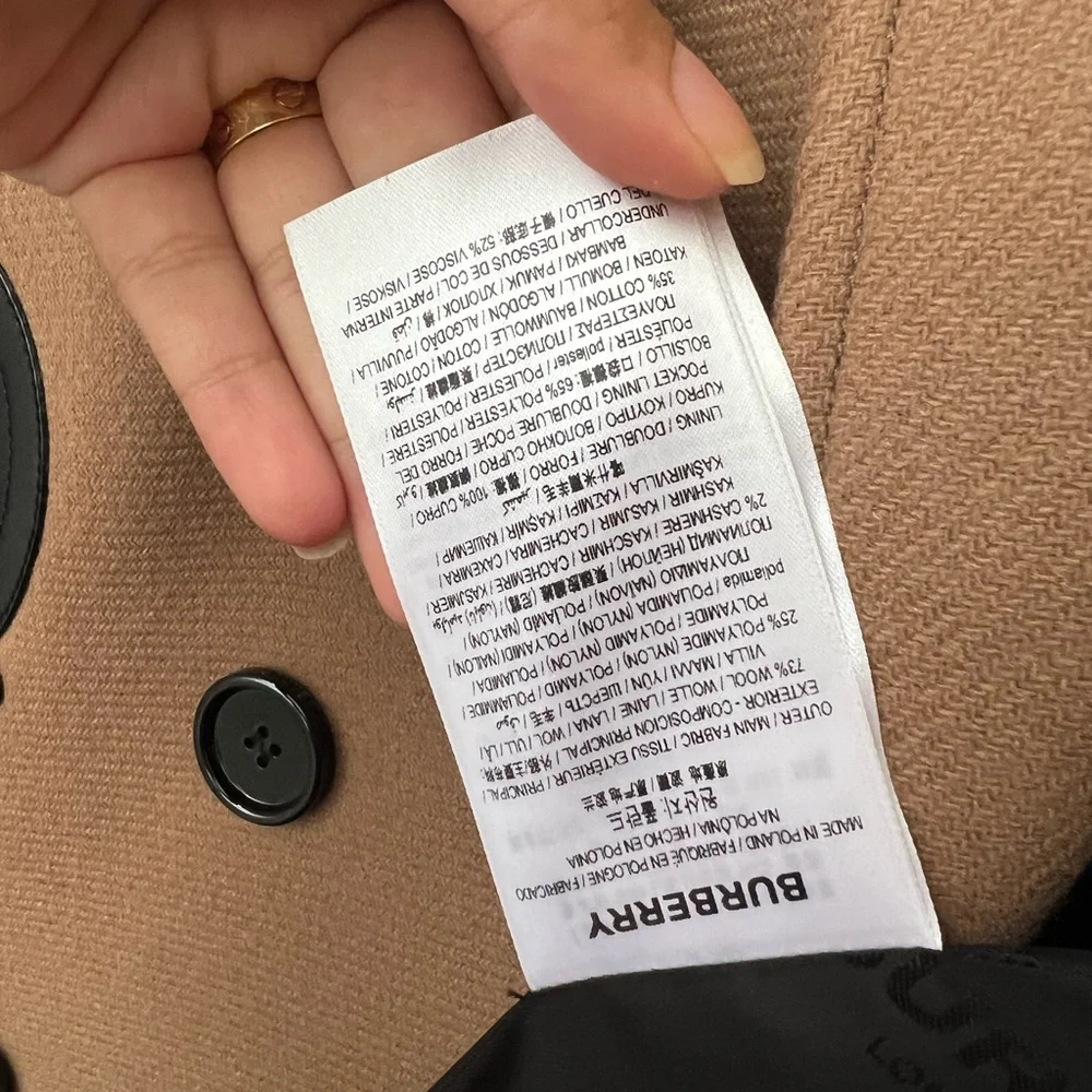 Burberry Camel Wool Cashmere Trench Coat USA 4 - Picture 10 of 16